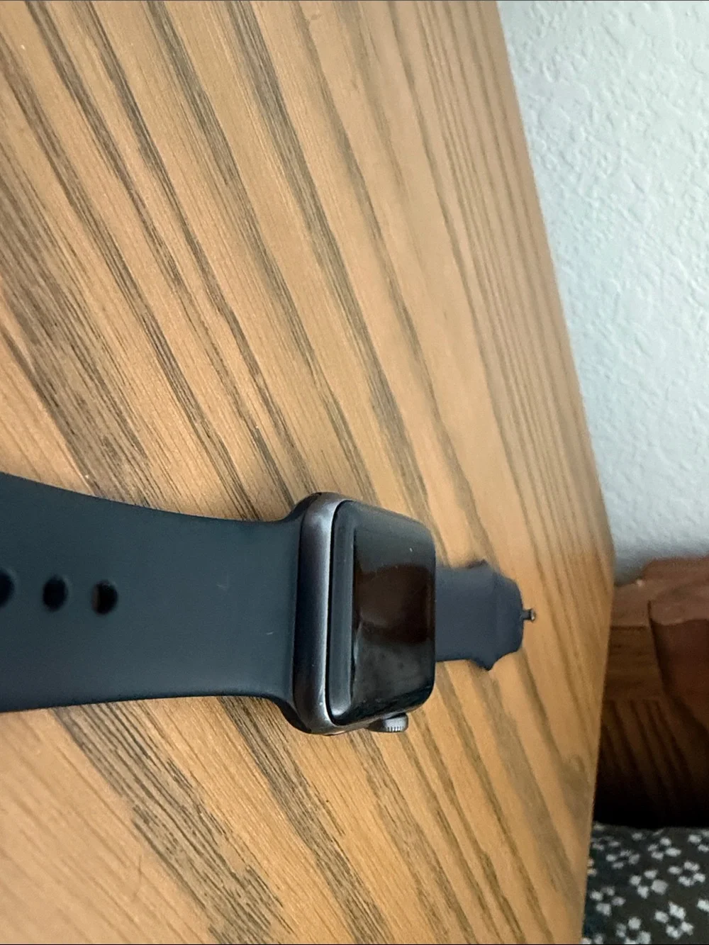 Black apple series 3 Smartwatch with Black Silicone Band - Electronics Wearable